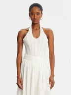 Body - BARDOT Body Trey Halter Neck 60030TB Biały Slim Fit - miniaturka - grafika 1