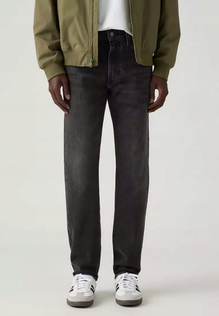LEVI'S CZARNE JEANSY PROSTE Z PRZETARCIAMI BAWEŁNA 32/32 17AA