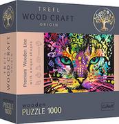 Puzzle - Trefl Puzzle drewniane 1000 Kolorowy kot - miniaturka - grafika 1