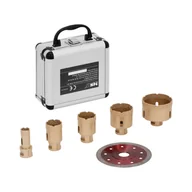 Zestawy elektronarzędzi - MSW Zestaw otwornic diamentowych do szlifierek kątowych 20/35/40/50/68 mm tarcza diamentowa 115 mm - Wiertnice - miniaturka - grafika 1