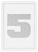 Ramki na zdjęcia - Ramka Na Zdjęcia Cyferka Pięć Biała. Ramka O Rozmiarze 21X30 Cm - miniaturka - grafika 1