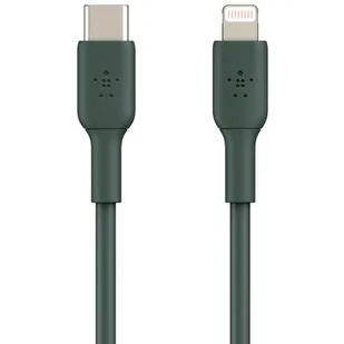 Belkin kabel USB-C na Lightning (iPhone kabel do szybkiego ładowania do iPhone 8 lub nowszy) Boost Charge kabel USB-C z certyfikatem MFi (Midnight Green, 1m), CAA003bt1MMG CAA003bt1MMG - Kable USB - miniaturka - grafika 1