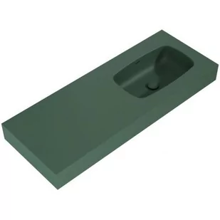 Elita Dimple umywalka 121x46 cm ścienna prostokątna prawa zielony mat 168880 - Umywalki - miniaturka - grafika 1