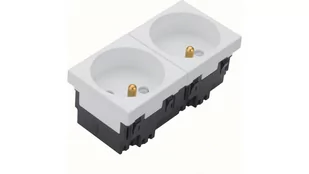Hager polo tehalit.GB-EG Gniazdo z/u 33st podwójne 45x45mm bezhalogenowe biały EER2339010 EER2339010 - Kanały kablowe - miniaturka - grafika 1