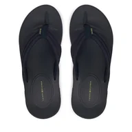 Klapki i japonki męskie - Japonki Tommy Hilfiger Molded Hilfiger Lth Beach Sandal FM0FM05802 Granatowy - miniaturka - grafika 1
