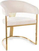 Krzesła - KRZESŁO CROWN VELVET JASNY BEŻ - miniaturka - grafika 1