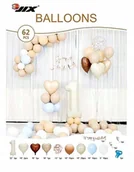 Baby shower i roczek - BALONY GIRLANDA DEKORACJA URODZINY ROCZEK 62szt - miniaturka - grafika 1