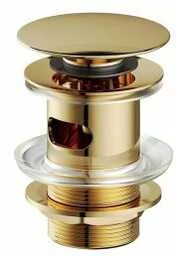 CERSANIT Automatyczny korek KLIK-KLAK metalowy 5/4" złoty S951-280 - Korki do umywalek - miniaturka - grafika 1