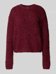 Sweter z dzianiny z efektowną przędzą model ‘SASSY’ - Swetry damskie - miniaturka - grafika 1