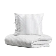 Pościel - HOMLA Pościel CHERISH bawełniana w niebieskie paski 220x200 + 2*50x60 cm - miniaturka - grafika 1