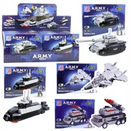 Roboty dla dzieci - Klocki Konstrukcyjne Armia Wojsko Militarne Środki Transportu Robot 2w1 - miniaturka - grafika 1
