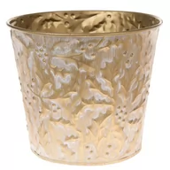 Donice - Metalowa osłonka na doniczkę Gold branche, 15 x 13 cm - miniaturka - grafika 1