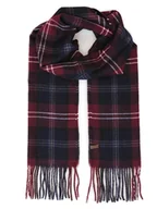 Apaszki i szaliki męskie - Bordowo-granatowy szalik męski w kratę R43 - miniaturka - grafika 1