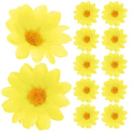 Sztuczne kwiaty - Główki Kwiatowe Stokrotka 12szt Żółty - miniaturka - grafika 1