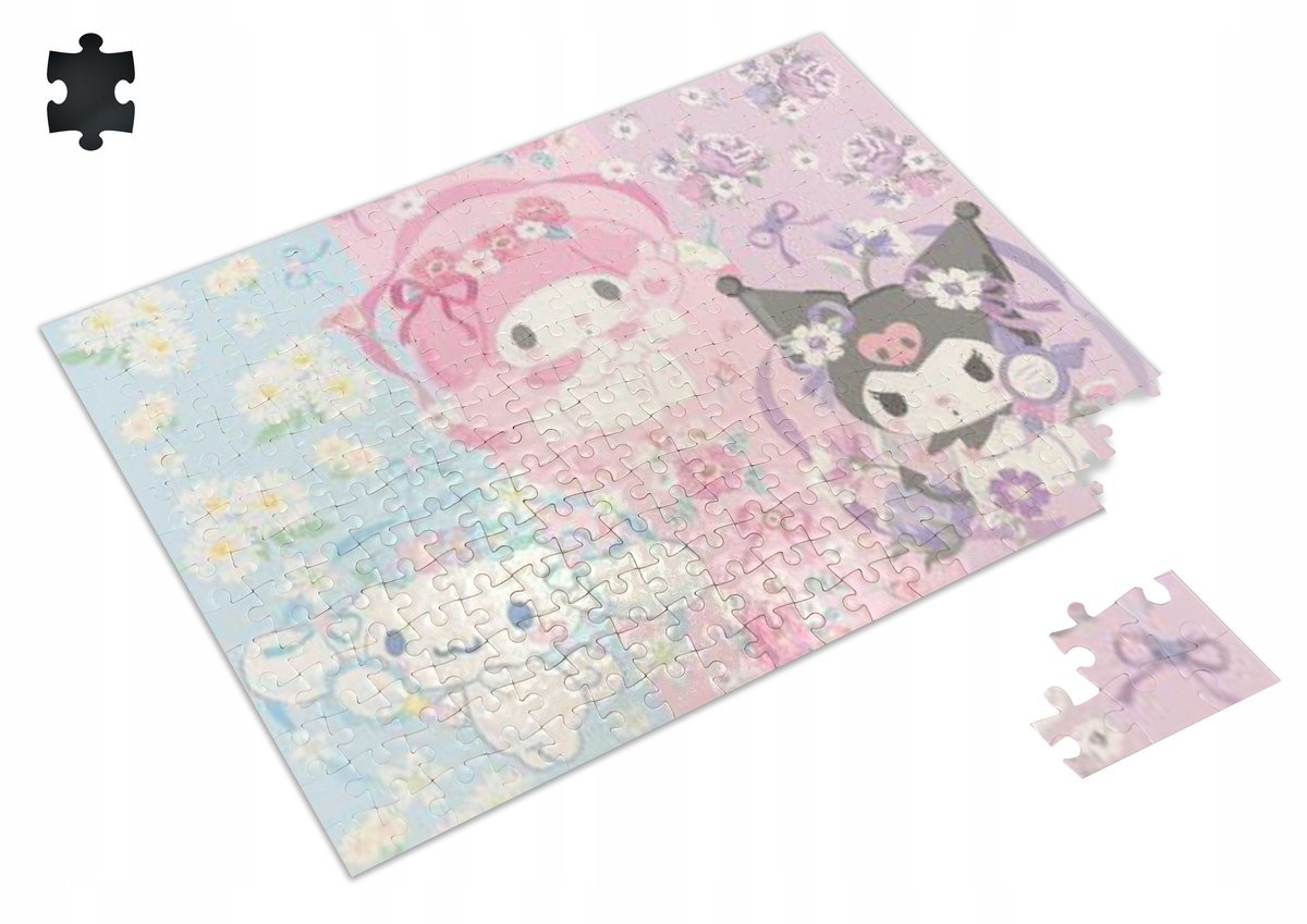 Puzzle KUROMI HELLO KITTY Cinnamoroll A3 252 el z Nadrukiem + IMIĘ 68