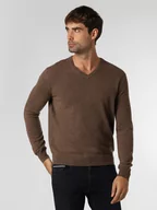 Swetry męskie - Andrew James - Sweter męski z czystego kaszmiru, brązowy - miniaturka - grafika 1
