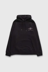 Gant bluza męska kolor czarny z kapturem z aplikacją - Bluzy męskie - miniaturka - grafika 1