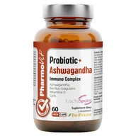 Przeziębienie i grypa - Pharmovit Probiotic+ Ashwagandha - suplement diety 60 kaps. - miniaturka - grafika 1