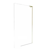 Kabiny prysznicowe - Kabina Walk-in Pure 100x200 transparentna profil złoty szczotkowany Durasan - miniaturka - grafika 1