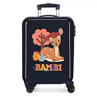 Walizki - Disney Bambi walizka kabinowa niebieska 38 x 55 x 20 cm sztywne ABS kombinowane zamknięcie boczne 34 l 2 kg 4 podwójne koła - miniaturka - grafika 1