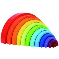 Układanki dla dzieci - TOOKY TOY Układanka Drewniane Klocki Montessori Tęcza - miniaturka - grafika 1