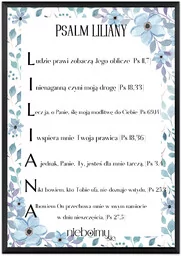 Psalm imienia, PERSONALIZOWANY, grafika w aluminiowej ramce, idealny prezent na imieniny, pamiątka chrztu, bierzmowania - Ikony i obrazy sakralne - miniaturka - grafika 1
