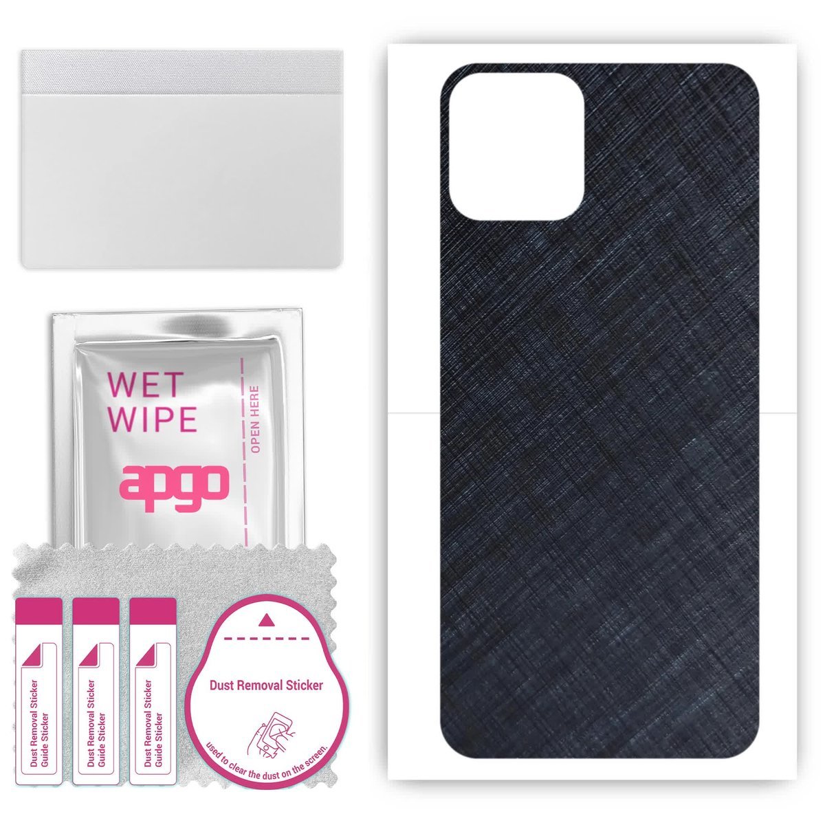 Folia naklejka skórka strukturalna na TYŁ do Blackview Oscal C20 Pro - Tytan Niebieski - apgo SKINS