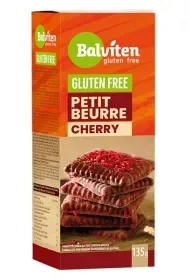 HERBATNIKI PETIT BEURRE W POLEWIE KAKAOWEJ Z WIŚNIAMI LIOFILIZOWANYMI BEZGLUTENOWE 135 g - BALVITEN - Zdrowa żywność - miniaturka - grafika 1