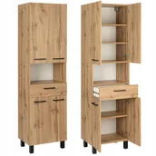 Szafki łazienkowe - Słupek 50 cm dąb wotan - miniaturka - grafika 1