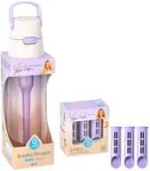 Butelki filtrujące - Butelka filtrująca Solid Lawendowa 0,7L + 4x filtr wkład węglowy do butelki - miniaturka - grafika 1