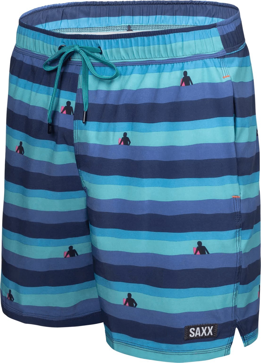 SAXX Szorty kąpielowe męskie z kieszeniami 2w1 SAXX OH BUOY - nadmorski świt - niebieskie S