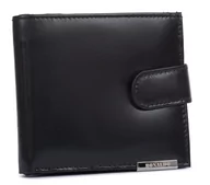 Portfele - Skórzany portfel męski Ronaldo na zatrzask duża portmonetka na karty i gotówkę z ochroną RFID, czarny - miniaturka - grafika 1