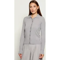 Swetry damskie - Patrizia Pepe Wełniany kardigan Slim Fit - miniaturka - grafika 1