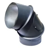 Akcesoria kominkowe - Kolano czarne 200 nastawne - miniaturka - grafika 1