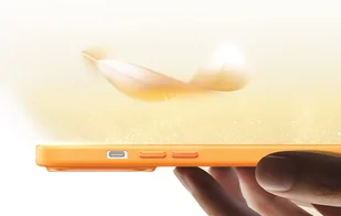 Magnetyczne Etui na telefon iPhone 15 ProMax Baseus Fauxther Series (Pomarańczowe) - Etui i futerały do telefonów - miniaturka - grafika 6