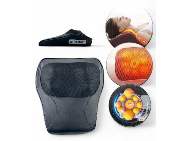 Masażer karku pleców kręgosłupa shiatsu poduszka masująca