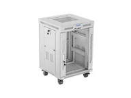 Szafy rack - Lanberg szafa rack stojąca 19'' 15U 600x600 szara drzwi szklane LCD V2 FF01-6615-12SL - miniaturka - grafika 1