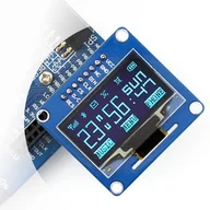 Podzespoły elektroniczne - Wyświetlacz OLED niebieski graficzny 1,3'' (B) 128x64px SPI/I2C- proste złącza - Waveshare 10451 - miniaturka - grafika 1
