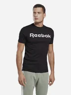 Koszulki męskie - Koszulka męska bawełniana Reebok Gs Reebok Linear Rea 100042232 S Czarny/Biały (4064048052380) - miniaturka - grafika 1