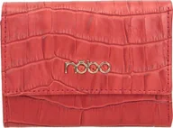 Portfele - Nobo Portfel Damski Skórzany Nobo Wężowy Matowy Czerwony - miniaturka - grafika 1