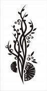 Naklejki na ścianę - Naklejka ścienna kwiaty motyle dekor Ornament 6, 100x40 cm - miniaturka - grafika 1