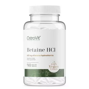 OstroVit Betaina HCL 90 caps 650 mg VEGE TRAWIENIE - Witaminy i minerały - miniaturka - grafika 1