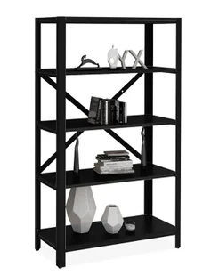 Czarny industrialny regał na książki N5-D46 - Regały Czarny industrialny regał na książki N5-D46 - Regały - miniaturka - grafika 1