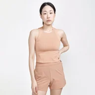 Koszulki i topy damskie - Damska koszulka bez rękawów CRAFT ADV HIT PERFORATED TANK W 1913210-791000 – Brązowy - miniaturka - grafika 1