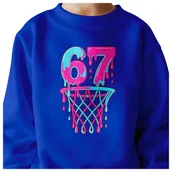 Bluzy dla dziewczynek - BLUZA DZIECIĘCA 67 SIX SEVEN KOSZYKÓWKA DLA CHŁOPCA DZIEWCZYNKI 104 - miniaturka - grafika 1