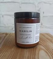 Świece - Świeca Sojowa Zapachowa Wanilia 250ml 60h Drewniany knot - miniaturka - grafika 1