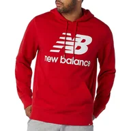 Bluzy sportowe męskie - Bluza New Balance MT03558REP - czerwona - miniaturka - grafika 1