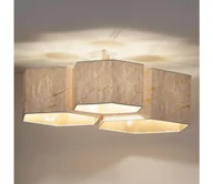 Lampy sufitowe - Duolla - Żyrandol natynkowy ROLLER TRIO HEX 3xE27/15W/230V biały/złoty - miniaturka - grafika 1