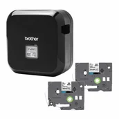 Drukarki kart i etykiet - Drukarka etykiet Brother P-touch P710BT Cube 180dpi / do 24mm / PC / MAC / USB / Wi-Fi / + taśma specmark TZe w zestawie - miniaturka - grafika 1