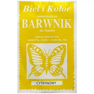 czakos Barwnik do tkanin "Motyl", żółty cytrynowy, Biel i Kolor, 10 g CZ-BT-084 - Farby i media malarskie - miniaturka - grafika 1